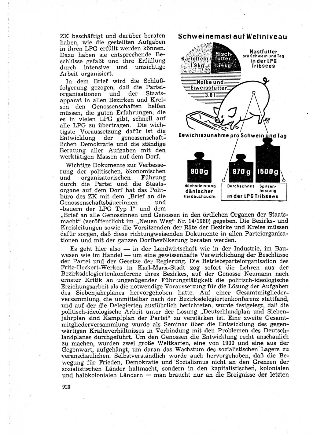 Neuer Weg (NW), Organ des Zentralkomitees (ZK) der SED (Sozialistische Einheitspartei Deutschlands) für Fragen des Parteilebens, 15. Jahrgang [Deutsche Demokratische Republik (DDR)] 1960, Seite 920 (NW ZK SED DDR 1960, S. 920)