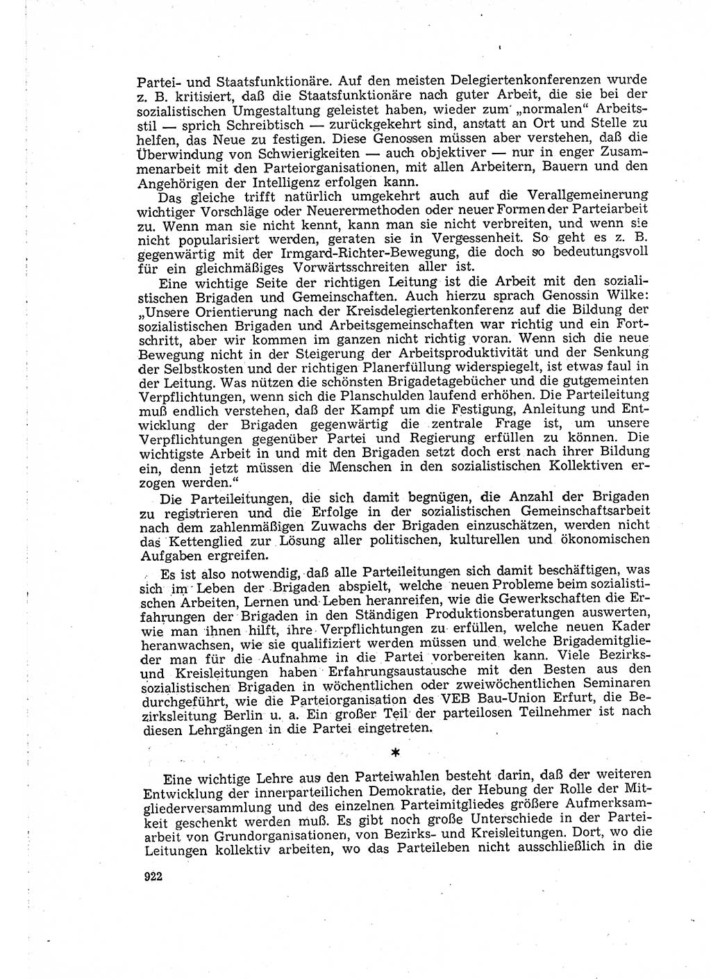 Neuer Weg (NW), Organ des Zentralkomitees (ZK) der SED (Sozialistische Einheitspartei Deutschlands) für Fragen des Parteilebens, 15. Jahrgang [Deutsche Demokratische Republik (DDR)] 1960, Seite 922 (NW ZK SED DDR 1960, S. 922)