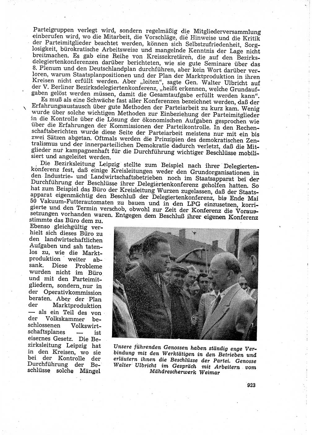Neuer Weg (NW), Organ des Zentralkomitees (ZK) der SED (Sozialistische Einheitspartei Deutschlands) für Fragen des Parteilebens, 15. Jahrgang [Deutsche Demokratische Republik (DDR)] 1960, Seite 923 (NW ZK SED DDR 1960, S. 923)