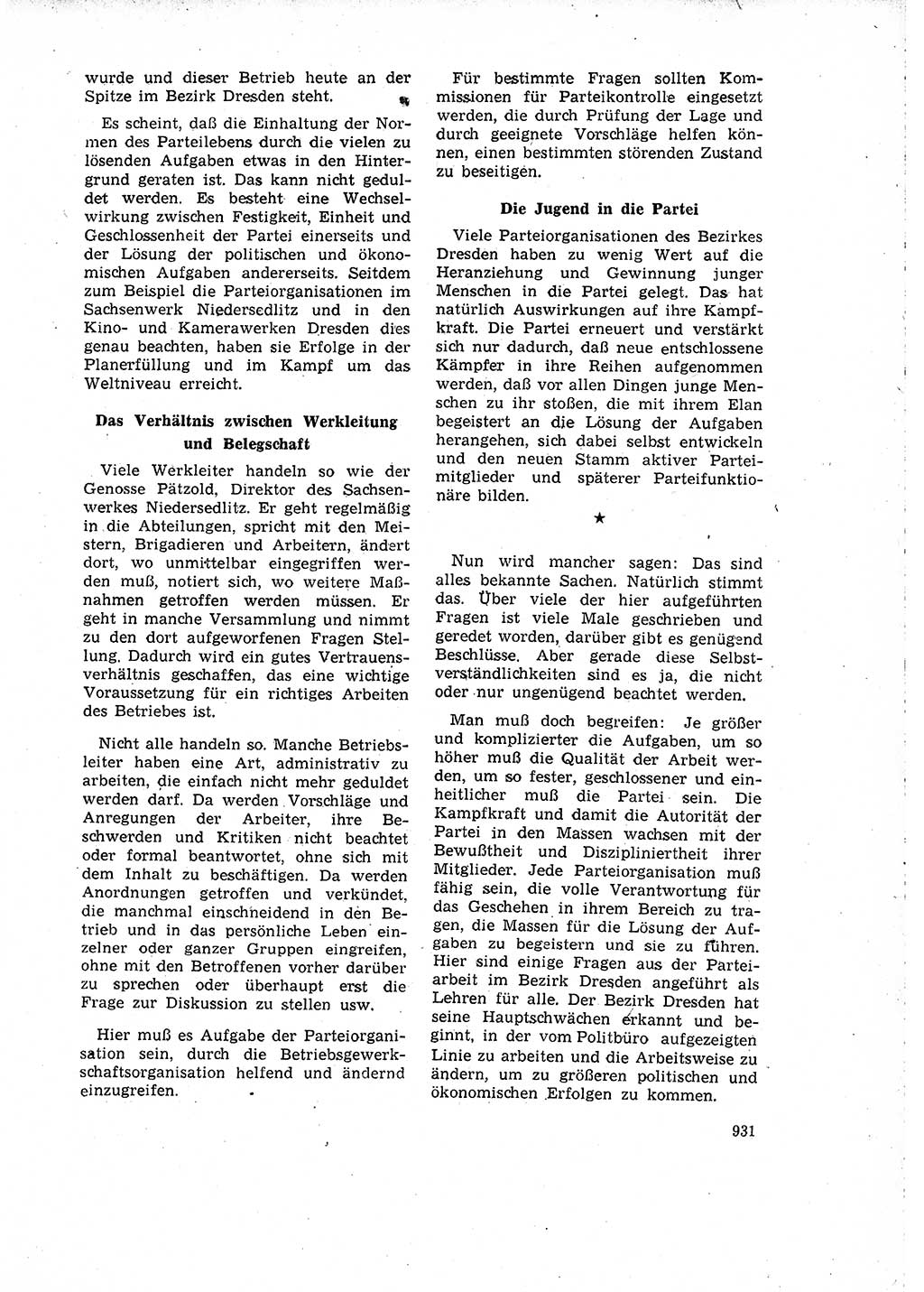 Neuer Weg (NW), Organ des Zentralkomitees (ZK) der SED (Sozialistische Einheitspartei Deutschlands) für Fragen des Parteilebens, 15. Jahrgang [Deutsche Demokratische Republik (DDR)] 1960, Seite 931 (NW ZK SED DDR 1960, S. 931)