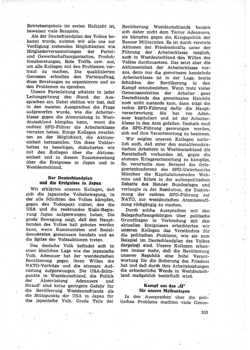 Neuer Weg (NW), Organ des Zentralkomitees (ZK) der SED (Sozialistische Einheitspartei Deutschlands) für Fragen des Parteilebens, 15. Jahrgang [Deutsche Demokratische Republik (DDR)] 1960, Seite 933 (NW ZK SED DDR 1960, S. 933)