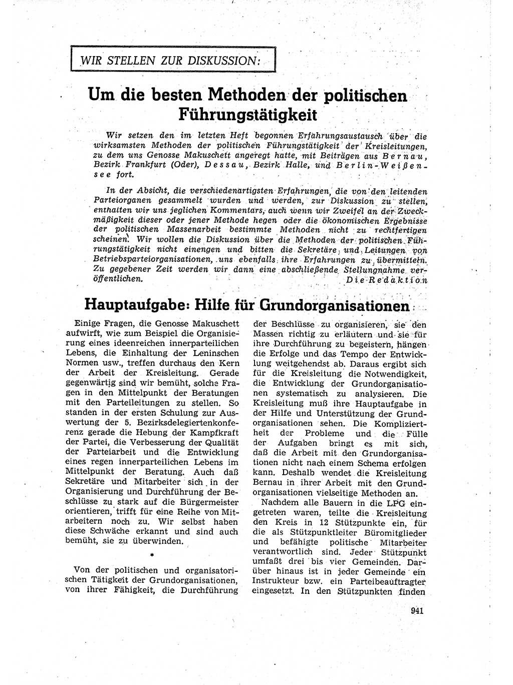 Neuer Weg (NW), Organ des Zentralkomitees (ZK) der SED (Sozialistische Einheitspartei Deutschlands) für Fragen des Parteilebens, 15. Jahrgang [Deutsche Demokratische Republik (DDR)] 1960, Seite 941 (NW ZK SED DDR 1960, S. 941)