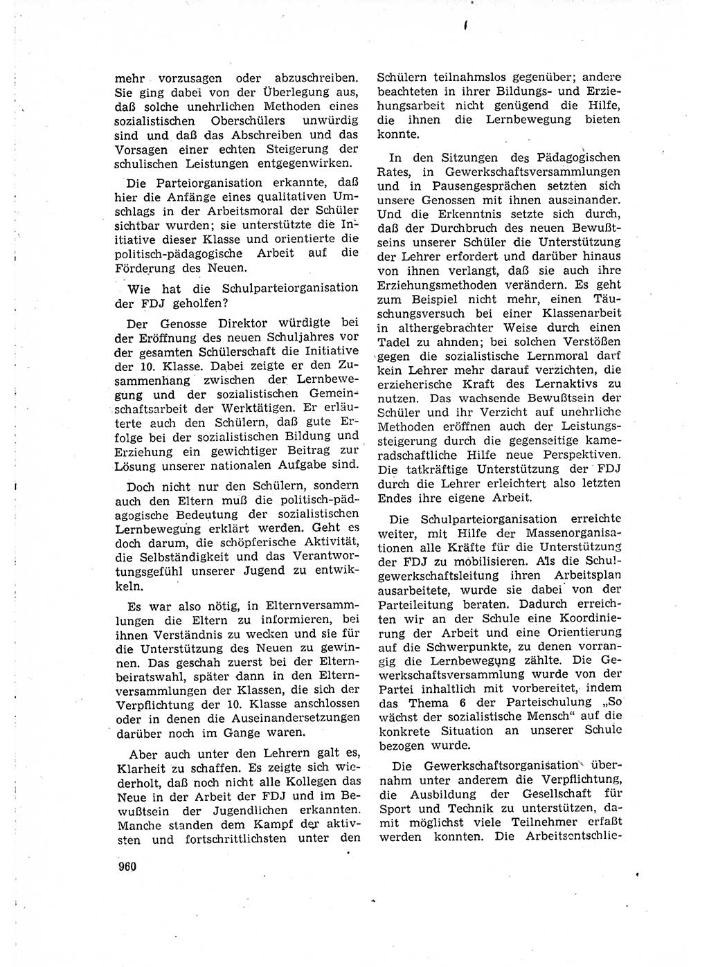 Neuer Weg (NW), Organ des Zentralkomitees (ZK) der SED (Sozialistische Einheitspartei Deutschlands) für Fragen des Parteilebens, 15. Jahrgang [Deutsche Demokratische Republik (DDR)] 1960, Seite 960 (NW ZK SED DDR 1960, S. 960)