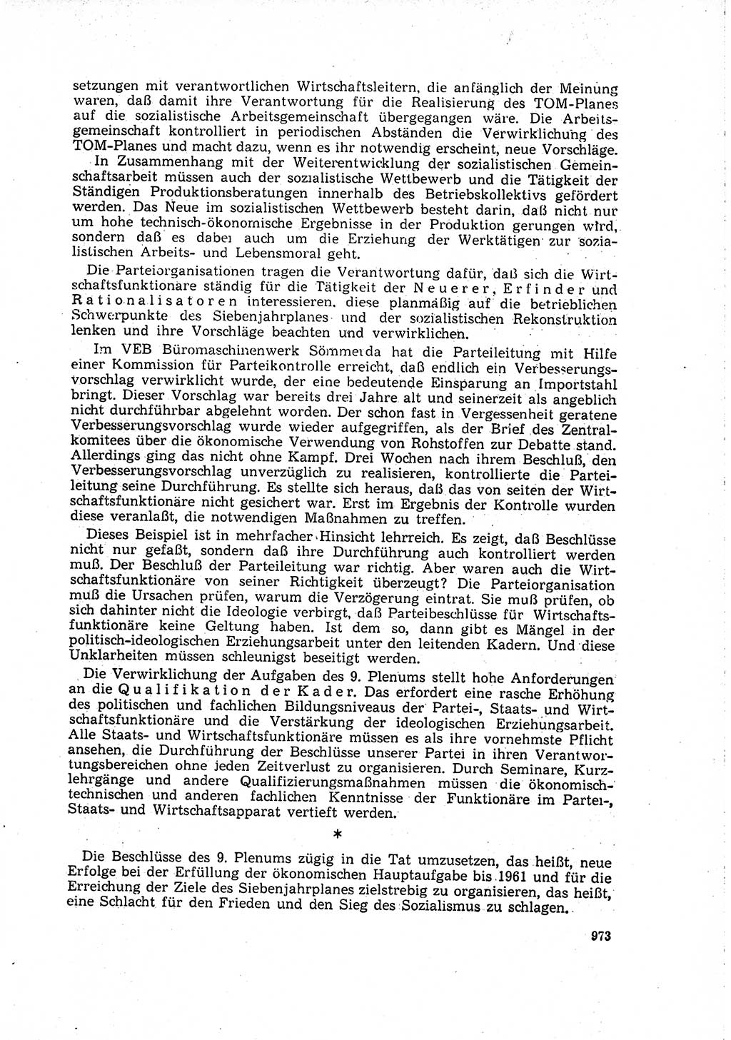 Neuer Weg (NW), Organ des Zentralkomitees (ZK) der SED (Sozialistische Einheitspartei Deutschlands) für Fragen des Parteilebens, 15. Jahrgang [Deutsche Demokratische Republik (DDR)] 1960, Seite 973 (NW ZK SED DDR 1960, S. 973)