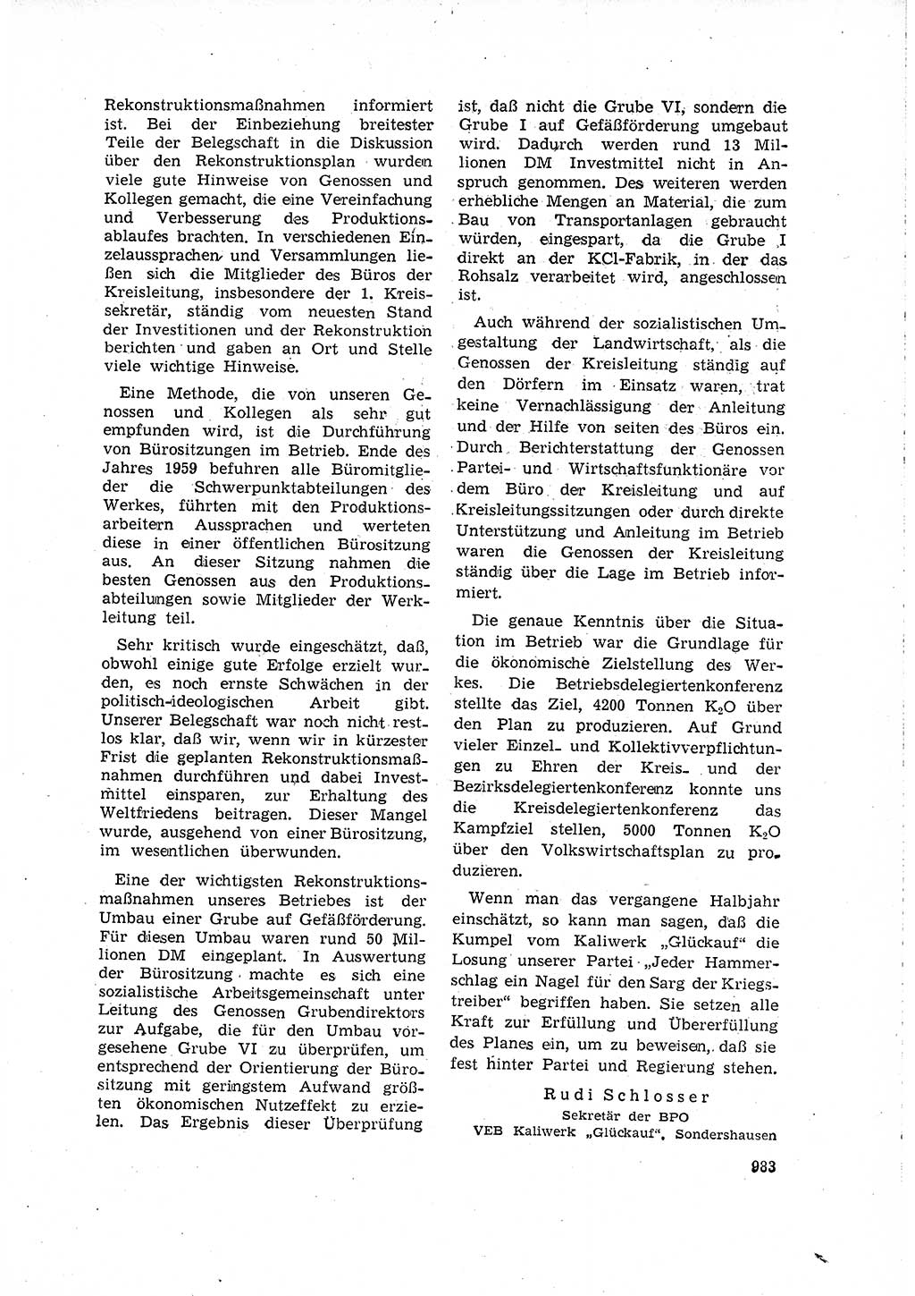 Neuer Weg (NW), Organ des Zentralkomitees (ZK) der SED (Sozialistische Einheitspartei Deutschlands) für Fragen des Parteilebens, 15. Jahrgang [Deutsche Demokratische Republik (DDR)] 1960, Seite 983 (NW ZK SED DDR 1960, S. 983)