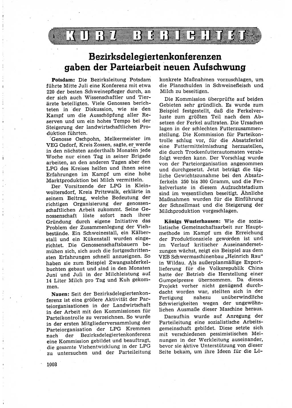 Neuer Weg (NW), Organ des Zentralkomitees (ZK) der SED (Sozialistische Einheitspartei Deutschlands) für Fragen des Parteilebens, 15. Jahrgang [Deutsche Demokratische Republik (DDR)] 1960, Seite 1008 (NW ZK SED DDR 1960, S. 1008)