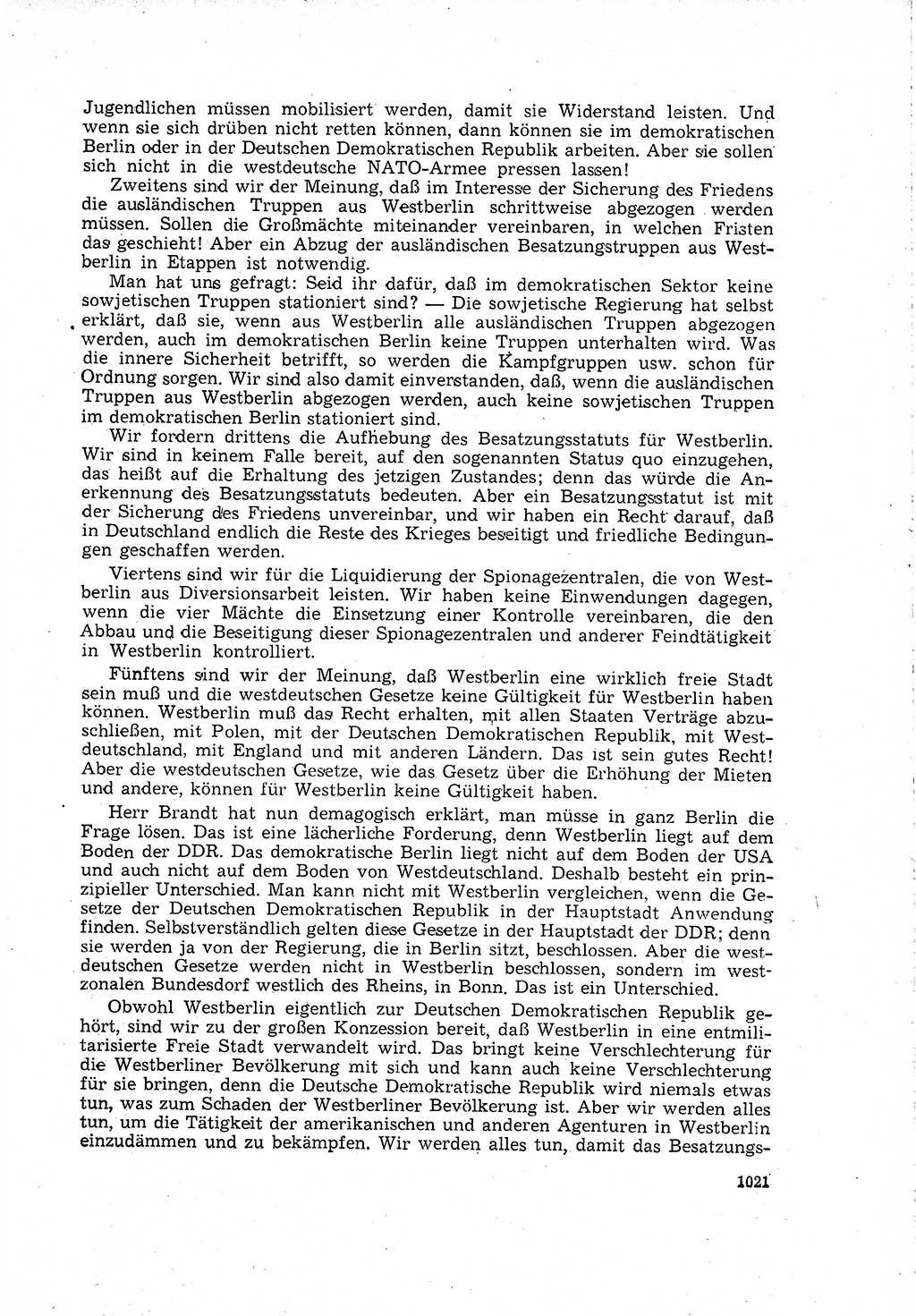 Neuer Weg (NW), Organ des Zentralkomitees (ZK) der SED (Sozialistische Einheitspartei Deutschlands) für Fragen des Parteilebens, 15. Jahrgang [Deutsche Demokratische Republik (DDR)] 1960, Seite 1021 (NW ZK SED DDR 1960, S. 1021)