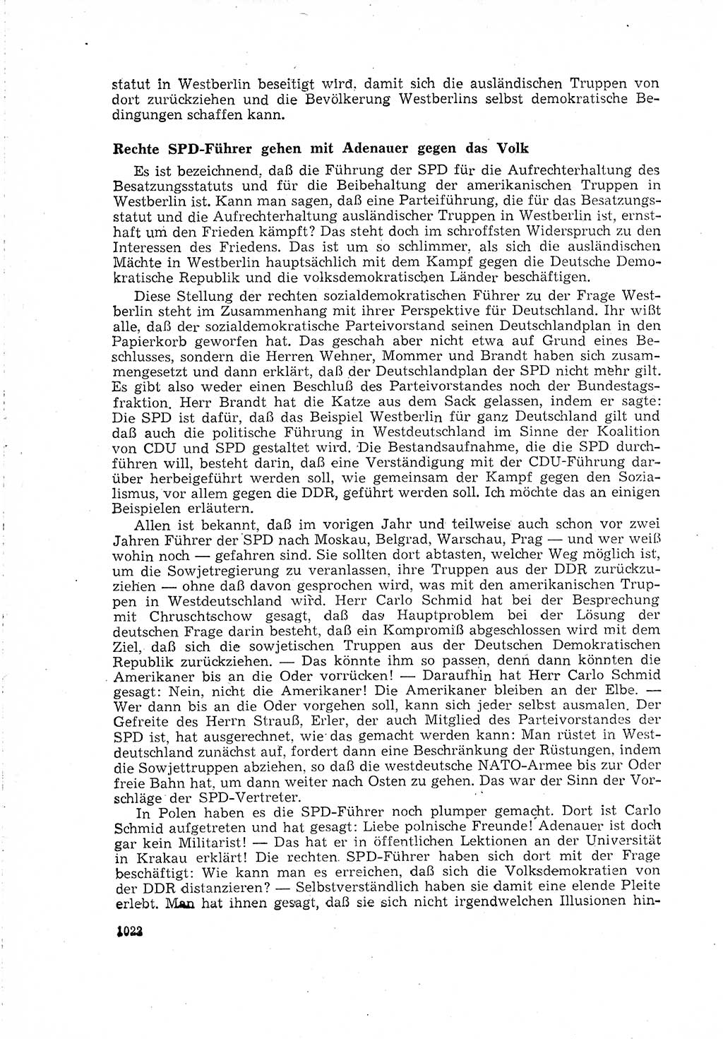 Neuer Weg (NW), Organ des Zentralkomitees (ZK) der SED (Sozialistische Einheitspartei Deutschlands) für Fragen des Parteilebens, 15. Jahrgang [Deutsche Demokratische Republik (DDR)] 1960, Seite 1022 (NW ZK SED DDR 1960, S. 1022)