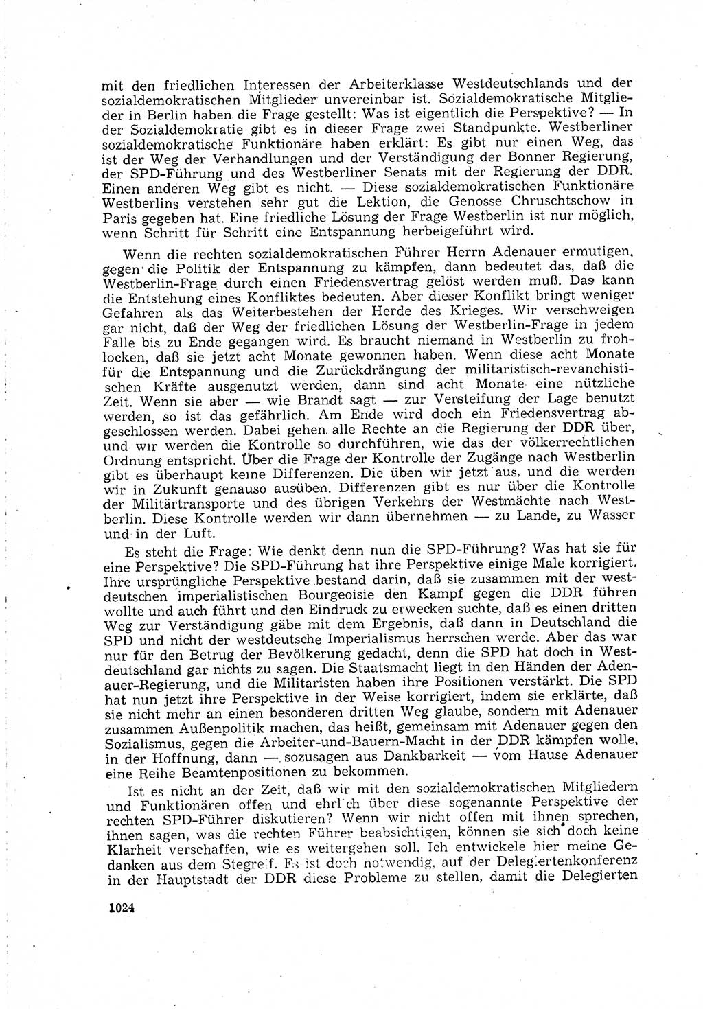 Neuer Weg (NW), Organ des Zentralkomitees (ZK) der SED (Sozialistische Einheitspartei Deutschlands) für Fragen des Parteilebens, 15. Jahrgang [Deutsche Demokratische Republik (DDR)] 1960, Seite 1024 (NW ZK SED DDR 1960, S. 1024)