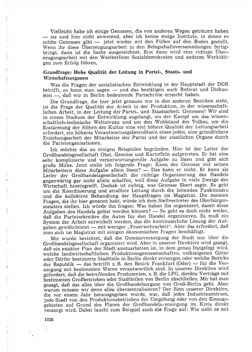 Neuer Weg (NW), Organ des Zentralkomitees (ZK) der SED (Sozialistische Einheitspartei Deutschlands) für Fragen des Parteilebens, 15. Jahrgang [Deutsche Demokratische Republik (DDR)] 1960, Seite 1026 (NW ZK SED DDR 1960, S. 1026)