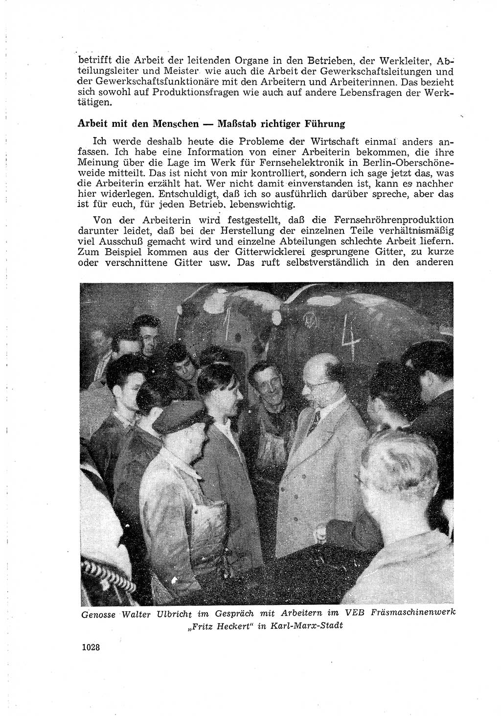 Neuer Weg (NW), Organ des Zentralkomitees (ZK) der SED (Sozialistische Einheitspartei Deutschlands) für Fragen des Parteilebens, 15. Jahrgang [Deutsche Demokratische Republik (DDR)] 1960, Seite 1028 (NW ZK SED DDR 1960, S. 1028)