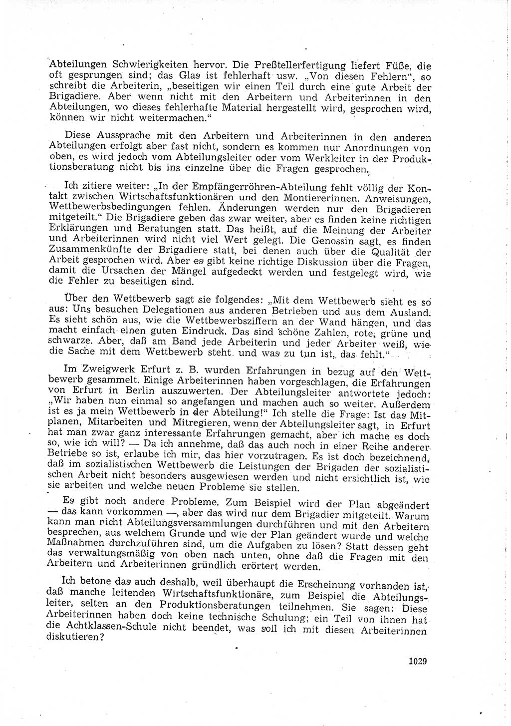 Neuer Weg (NW), Organ des Zentralkomitees (ZK) der SED (Sozialistische Einheitspartei Deutschlands) für Fragen des Parteilebens, 15. Jahrgang [Deutsche Demokratische Republik (DDR)] 1960, Seite 1029 (NW ZK SED DDR 1960, S. 1029)