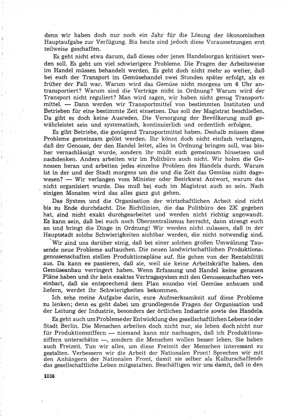 Neuer Weg (NW), Organ des Zentralkomitees (ZK) der SED (Sozialistische Einheitspartei Deutschlands) für Fragen des Parteilebens, 15. Jahrgang [Deutsche Demokratische Republik (DDR)] 1960, Seite 1036 (NW ZK SED DDR 1960, S. 1036)