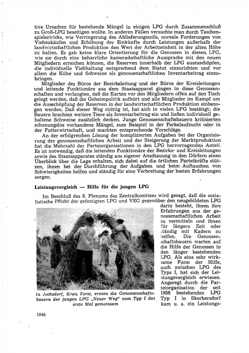 Neuer Weg (NW), Organ des Zentralkomitees (ZK) der SED (Sozialistische Einheitspartei Deutschlands) für Fragen des Parteilebens, 15. Jahrgang [Deutsche Demokratische Republik (DDR)] 1960, Seite 1040 (NW ZK SED DDR 1960, S. 1040)