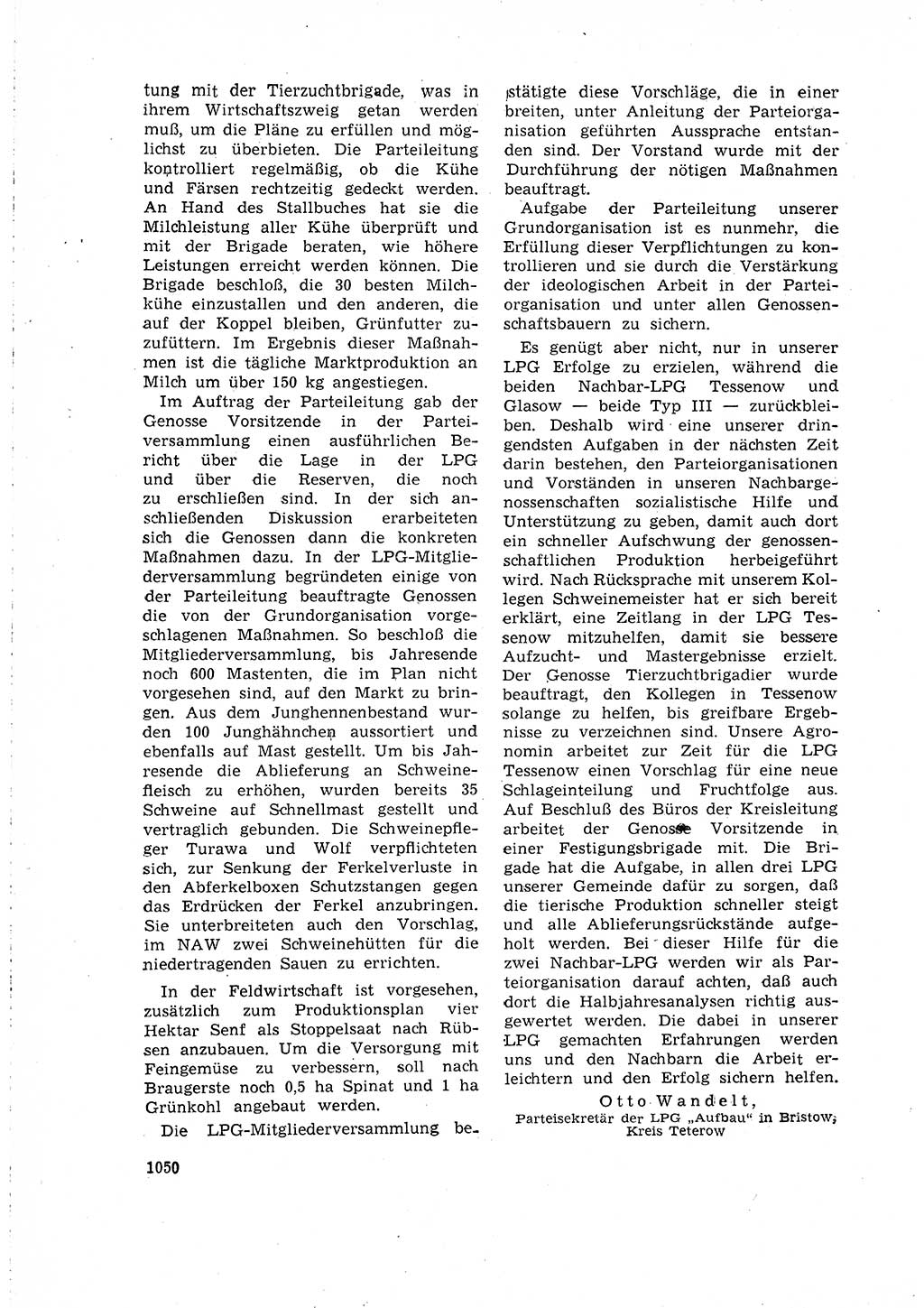 Neuer Weg (NW), Organ des Zentralkomitees (ZK) der SED (Sozialistische Einheitspartei Deutschlands) für Fragen des Parteilebens, 15. Jahrgang [Deutsche Demokratische Republik (DDR)] 1960, Seite 1050 (NW ZK SED DDR 1960, S. 1050)