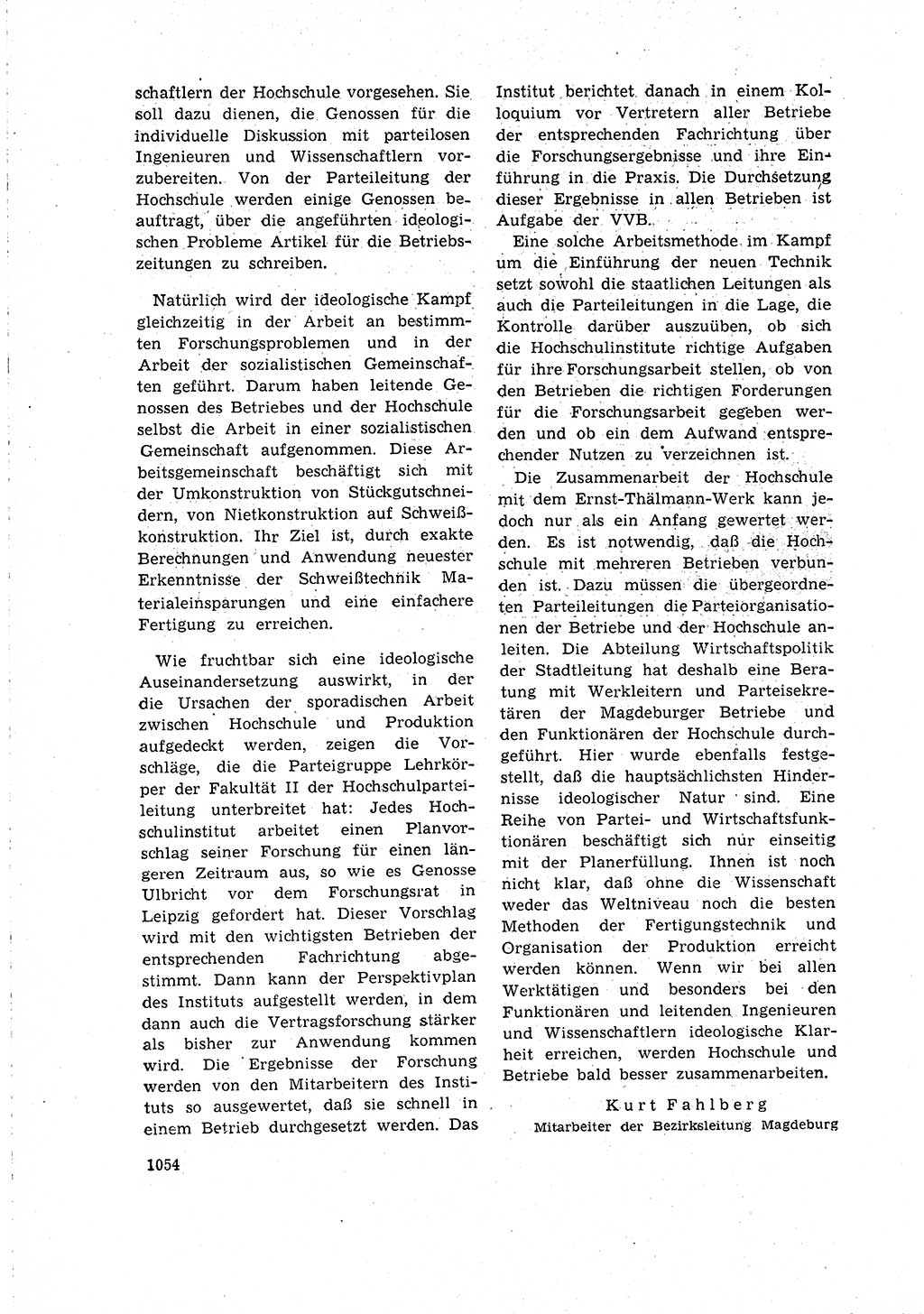 Neuer Weg (NW), Organ des Zentralkomitees (ZK) der SED (Sozialistische Einheitspartei Deutschlands) für Fragen des Parteilebens, 15. Jahrgang [Deutsche Demokratische Republik (DDR)] 1960, Seite 1054 (NW ZK SED DDR 1960, S. 1054)