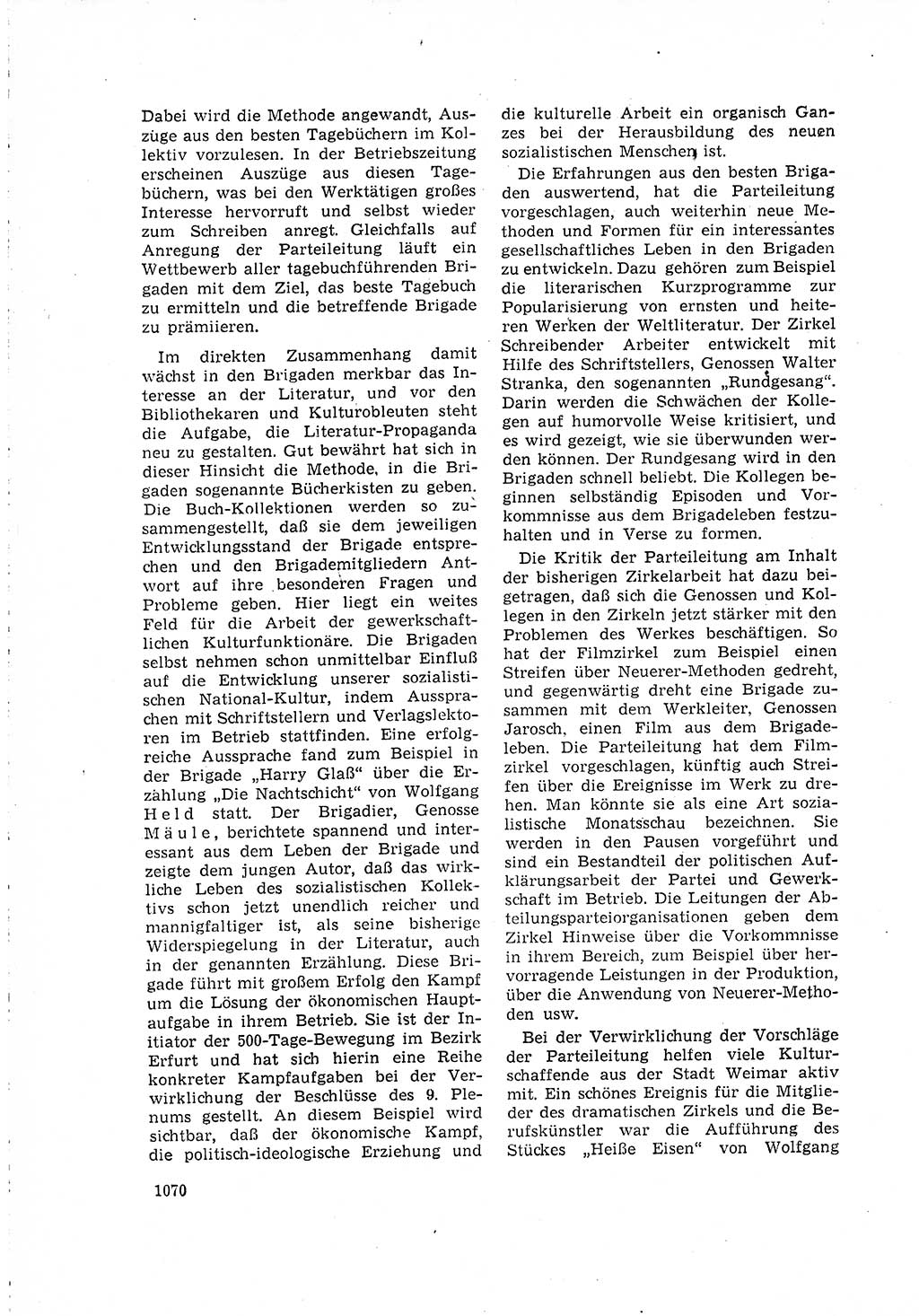 Neuer Weg (NW), Organ des Zentralkomitees (ZK) der SED (Sozialistische Einheitspartei Deutschlands) für Fragen des Parteilebens, 15. Jahrgang [Deutsche Demokratische Republik (DDR)] 1960, Seite 1070 (NW ZK SED DDR 1960, S. 1070)