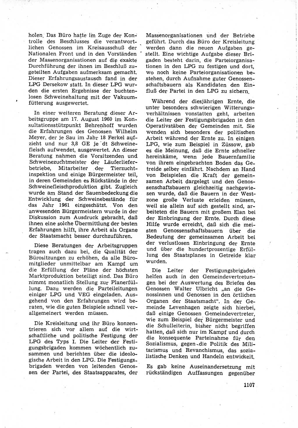 Neuer Weg (NW), Organ des Zentralkomitees (ZK) der SED (Sozialistische Einheitspartei Deutschlands) für Fragen des Parteilebens, 15. Jahrgang [Deutsche Demokratische Republik (DDR)] 1960, Seite 1107 (NW ZK SED DDR 1960, S. 1107)