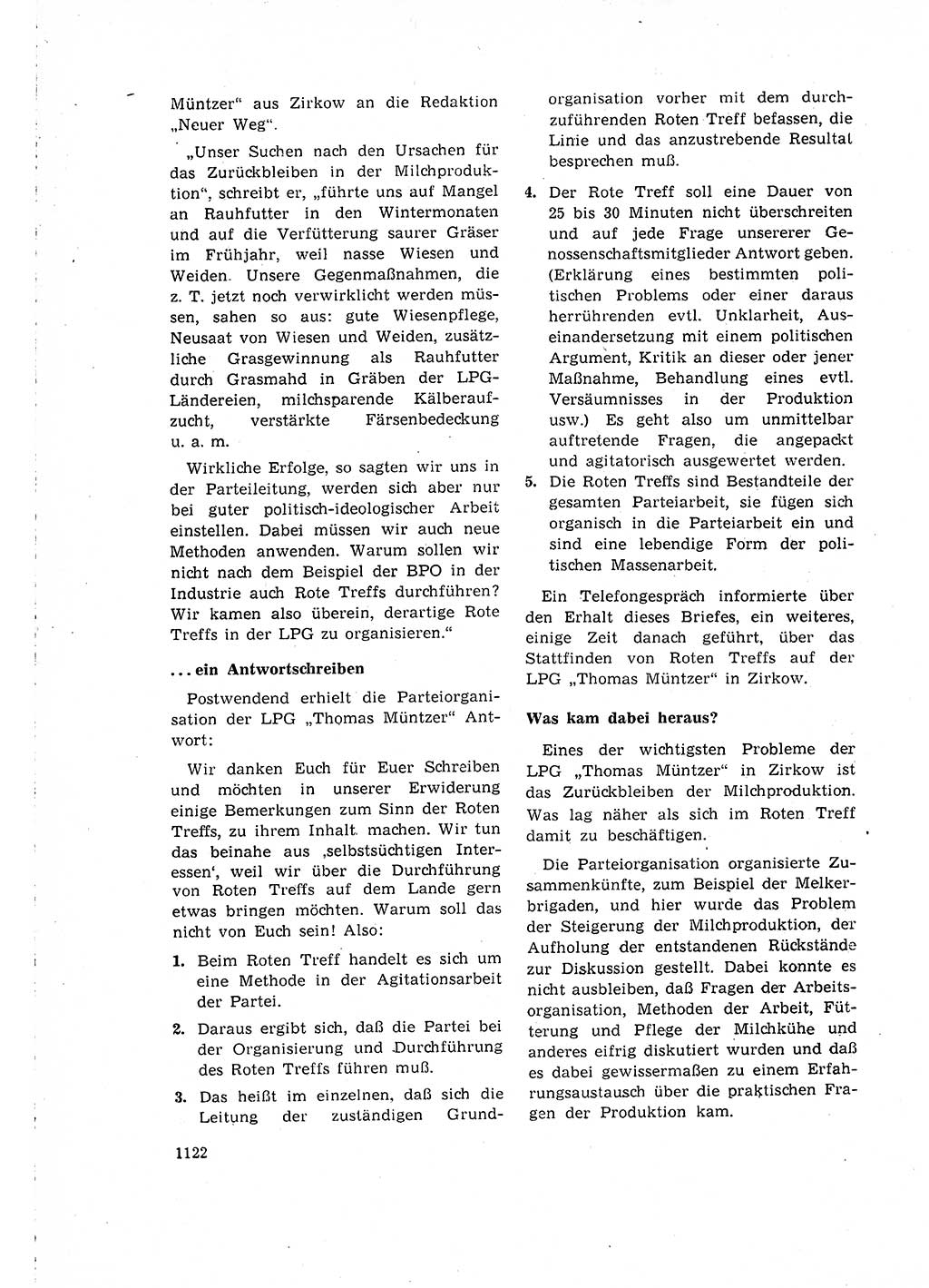 Neuer Weg (NW), Organ des Zentralkomitees (ZK) der SED (Sozialistische Einheitspartei Deutschlands) für Fragen des Parteilebens, 15. Jahrgang [Deutsche Demokratische Republik (DDR)] 1960, Seite 1122 (NW ZK SED DDR 1960, S. 1122)