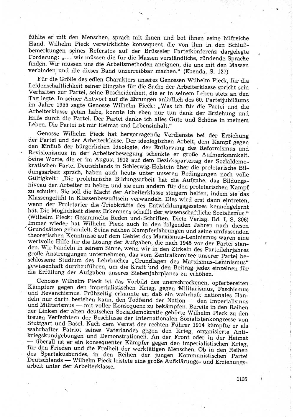 Neuer Weg (NW), Organ des Zentralkomitees (ZK) der SED (Sozialistische Einheitspartei Deutschlands) für Fragen des Parteilebens, 15. Jahrgang [Deutsche Demokratische Republik (DDR)] 1960, Seite 1135 (NW ZK SED DDR 1960, S. 1135)