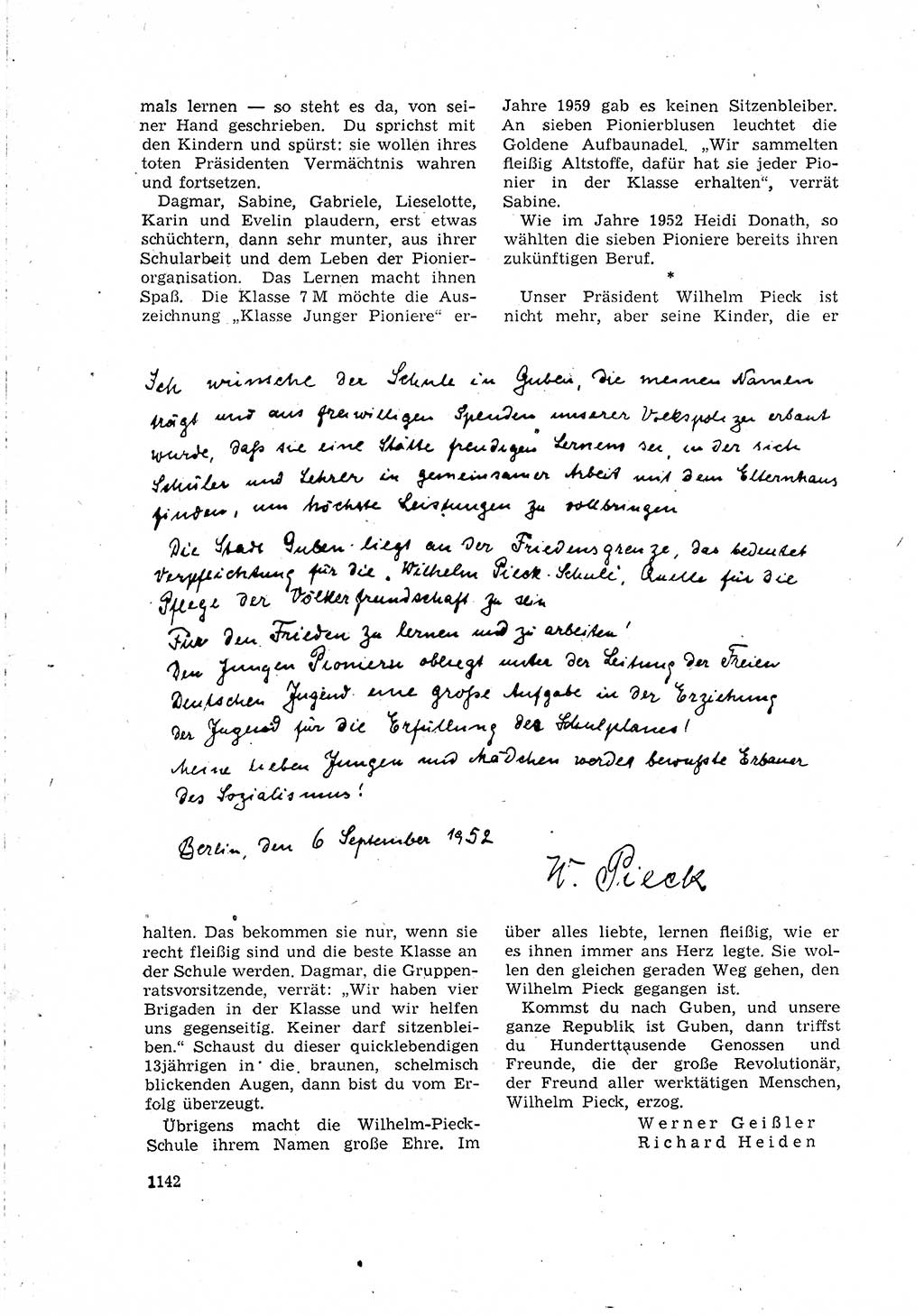 Neuer Weg (NW), Organ des Zentralkomitees (ZK) der SED (Sozialistische Einheitspartei Deutschlands) für Fragen des Parteilebens, 15. Jahrgang [Deutsche Demokratische Republik (DDR)] 1960, Seite 1142 (NW ZK SED DDR 1960, S. 1142)