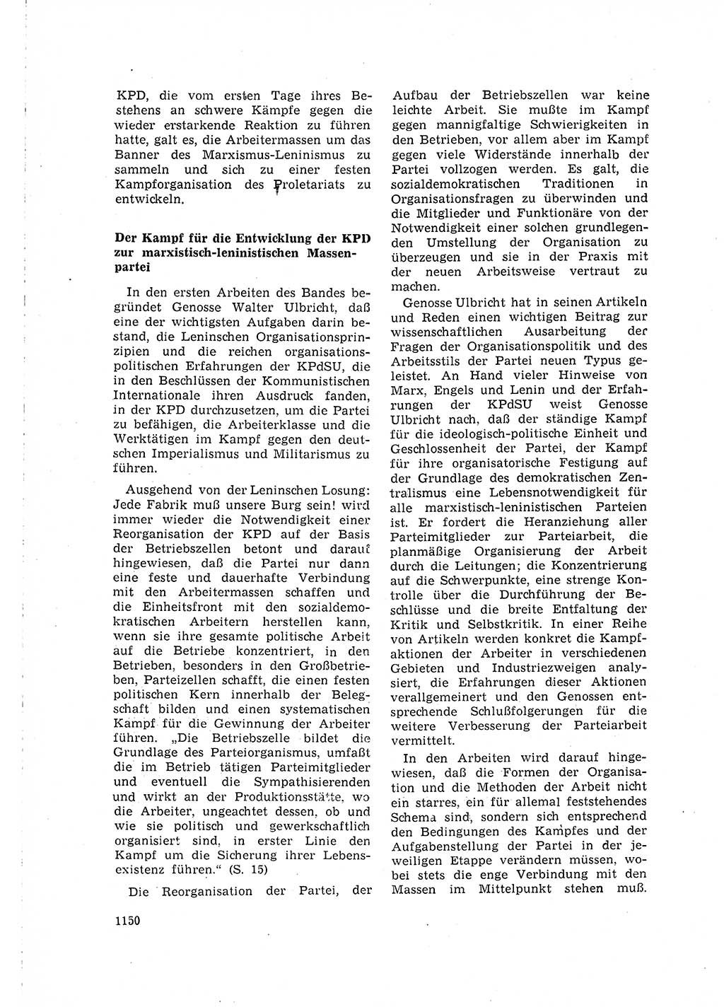 Neuer Weg (NW), Organ des Zentralkomitees (ZK) der SED (Sozialistische Einheitspartei Deutschlands) für Fragen des Parteilebens, 15. Jahrgang [Deutsche Demokratische Republik (DDR)] 1960, Seite 1150 (NW ZK SED DDR 1960, S. 1150)