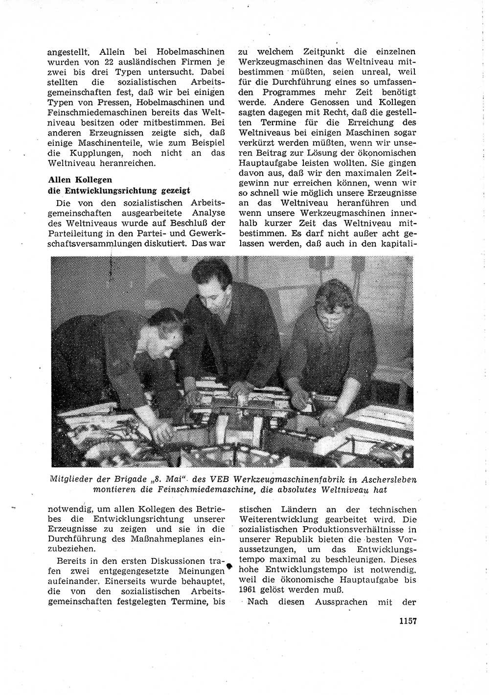 Neuer Weg (NW), Organ des Zentralkomitees (ZK) der SED (Sozialistische Einheitspartei Deutschlands) für Fragen des Parteilebens, 15. Jahrgang [Deutsche Demokratische Republik (DDR)] 1960, Seite 1157 (NW ZK SED DDR 1960, S. 1157)