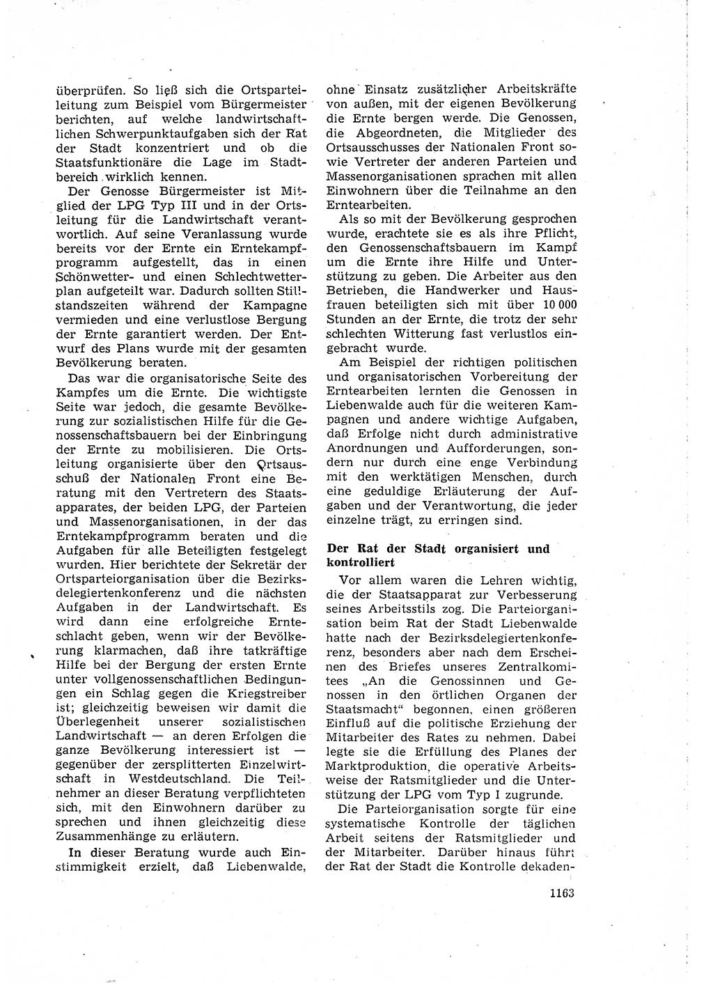 Neuer Weg (NW), Organ des Zentralkomitees (ZK) der SED (Sozialistische Einheitspartei Deutschlands) für Fragen des Parteilebens, 15. Jahrgang [Deutsche Demokratische Republik (DDR)] 1960, Seite 1163 (NW ZK SED DDR 1960, S. 1163)