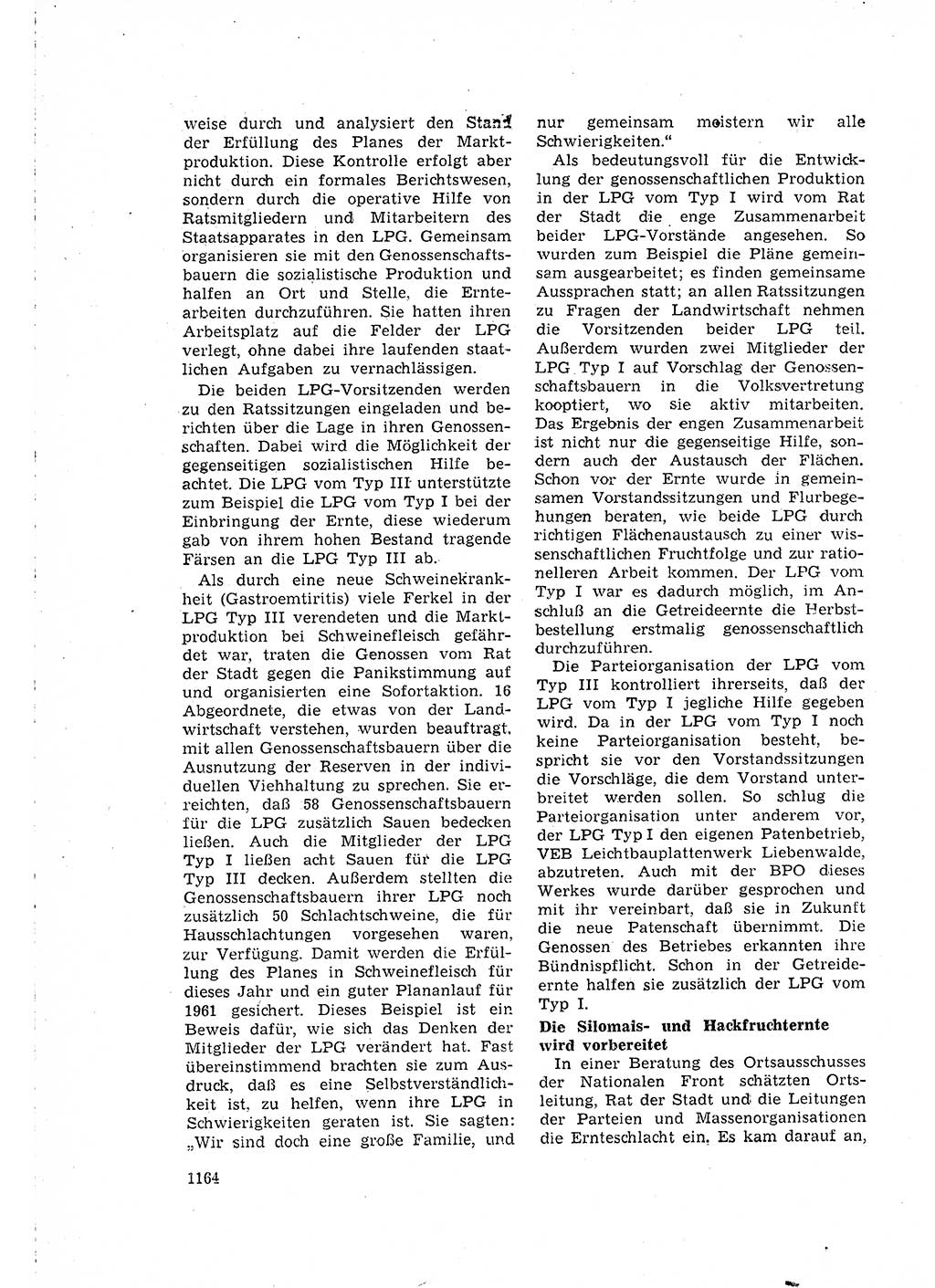 Neuer Weg (NW), Organ des Zentralkomitees (ZK) der SED (Sozialistische Einheitspartei Deutschlands) für Fragen des Parteilebens, 15. Jahrgang [Deutsche Demokratische Republik (DDR)] 1960, Seite 1164 (NW ZK SED DDR 1960, S. 1164)