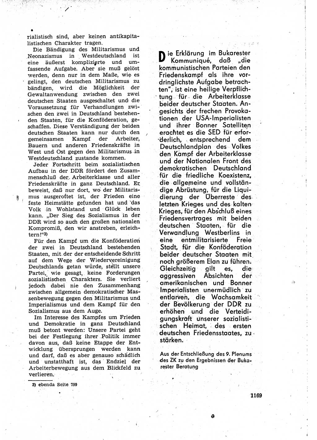 Neuer Weg (NW), Organ des Zentralkomitees (ZK) der SED (Sozialistische Einheitspartei Deutschlands) für Fragen des Parteilebens, 15. Jahrgang [Deutsche Demokratische Republik (DDR)] 1960, Seite 1169 (NW ZK SED DDR 1960, S. 1169)