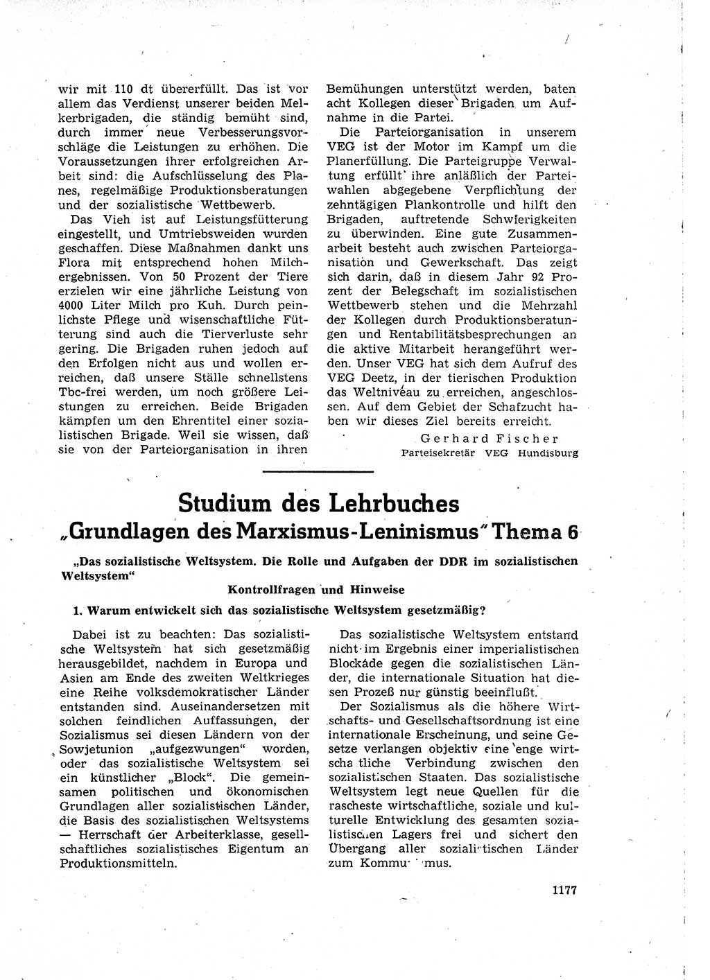 Neuer Weg (NW), Organ des Zentralkomitees (ZK) der SED (Sozialistische Einheitspartei Deutschlands) für Fragen des Parteilebens, 15. Jahrgang [Deutsche Demokratische Republik (DDR)] 1960, Seite 1177 (NW ZK SED DDR 1960, S. 1177)