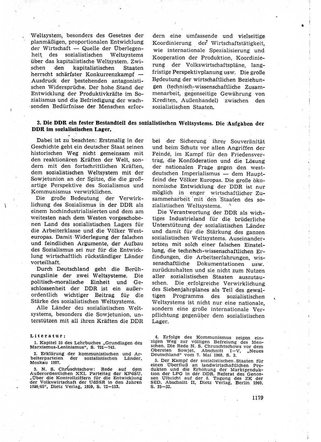 Neuer Weg (NW), Organ des Zentralkomitees (ZK) der SED (Sozialistische Einheitspartei Deutschlands) für Fragen des Parteilebens, 15. Jahrgang [Deutsche Demokratische Republik (DDR)] 1960, Seite 1179 (NW ZK SED DDR 1960, S. 1179)