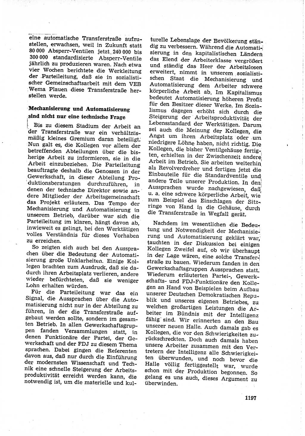 Neuer Weg (NW), Organ des Zentralkomitees (ZK) der SED (Sozialistische Einheitspartei Deutschlands) für Fragen des Parteilebens, 15. Jahrgang [Deutsche Demokratische Republik (DDR)] 1960, Seite 1197 (NW ZK SED DDR 1960, S. 1197)