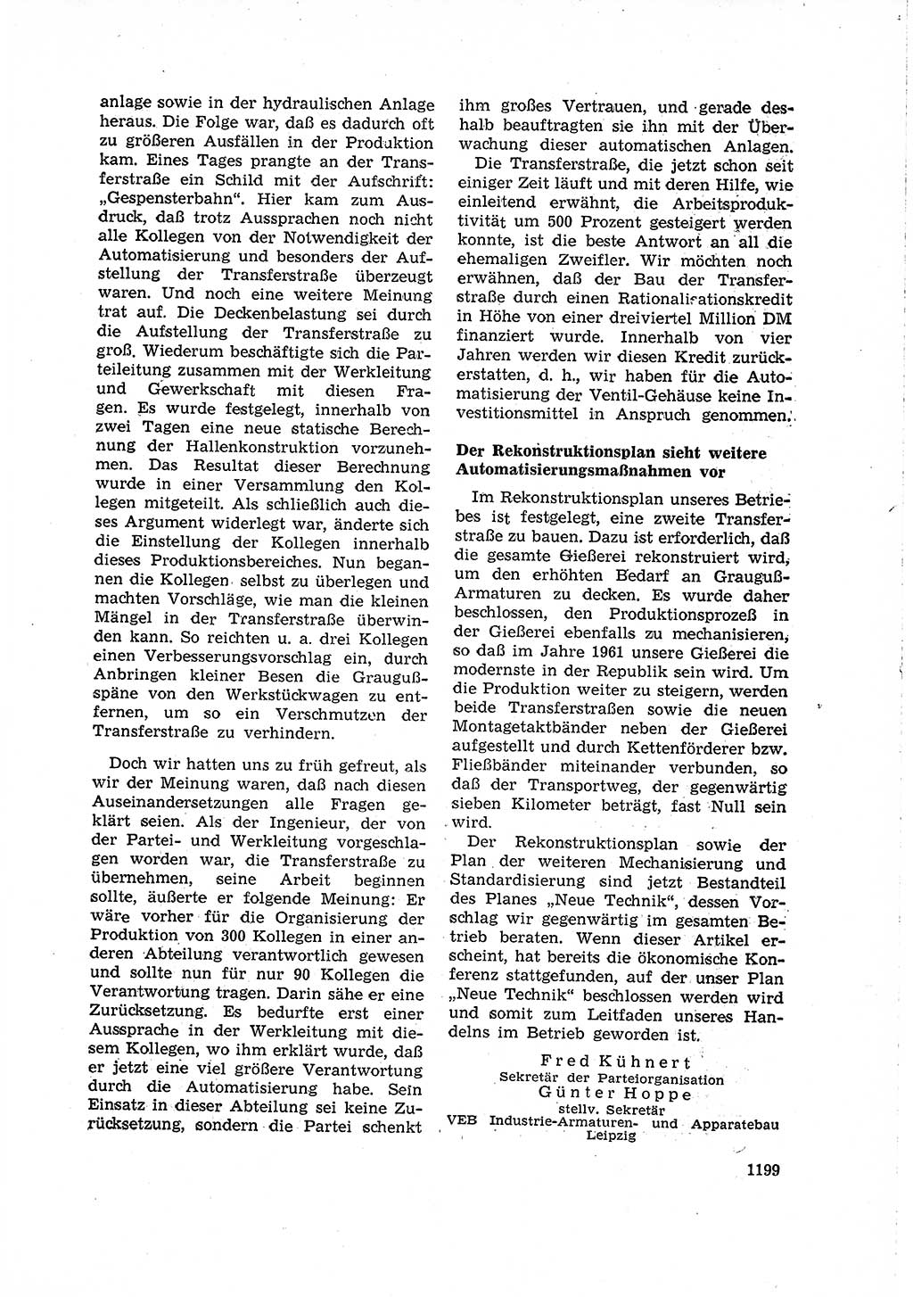Neuer Weg (NW), Organ des Zentralkomitees (ZK) der SED (Sozialistische Einheitspartei Deutschlands) für Fragen des Parteilebens, 15. Jahrgang [Deutsche Demokratische Republik (DDR)] 1960, Seite 1199 (NW ZK SED DDR 1960, S. 1199)