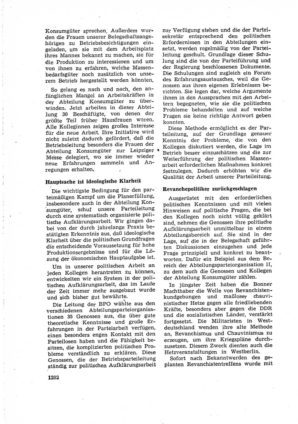 Neuer Weg (NW), Organ des Zentralkomitees (ZK) der SED (Sozialistische Einheitspartei Deutschlands) für Fragen des Parteilebens, 15. Jahrgang [Deutsche Demokratische Republik (DDR)] 1960, Seite 1202 (NW ZK SED DDR 1960, S. 1202)