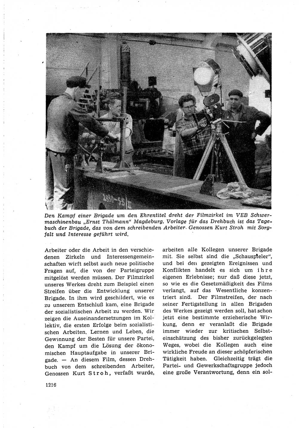 Neuer Weg (NW), Organ des Zentralkomitees (ZK) der SED (Sozialistische Einheitspartei Deutschlands) für Fragen des Parteilebens, 15. Jahrgang [Deutsche Demokratische Republik (DDR)] 1960, Seite 1216 (NW ZK SED DDR 1960, S. 1216)