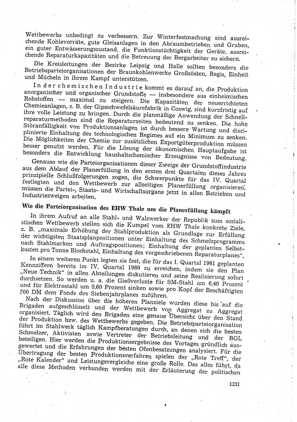 Neuer Weg (NW), Organ des Zentralkomitees (ZK) der SED (Sozialistische Einheitspartei Deutschlands) für Fragen des Parteilebens, 15. Jahrgang [Deutsche Demokratische Republik (DDR)] 1960, Seite 1231 (NW ZK SED DDR 1960, S. 1231)