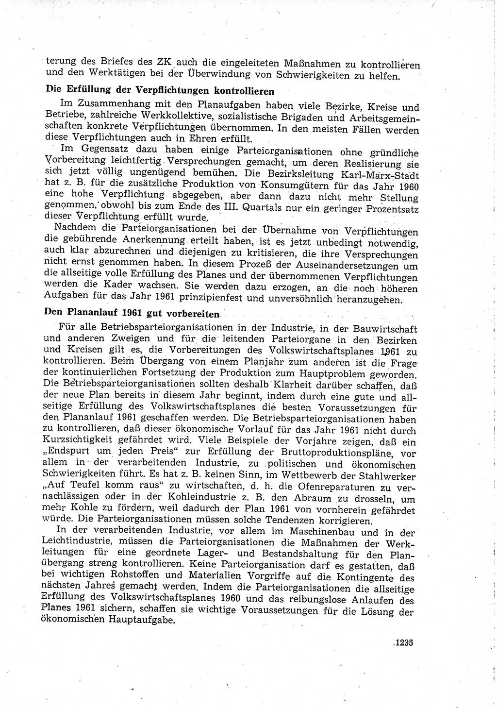 Neuer Weg (NW), Organ des Zentralkomitees (ZK) der SED (Sozialistische Einheitspartei Deutschlands) für Fragen des Parteilebens, 15. Jahrgang [Deutsche Demokratische Republik (DDR)] 1960, Seite 1235 (NW ZK SED DDR 1960, S. 1235)