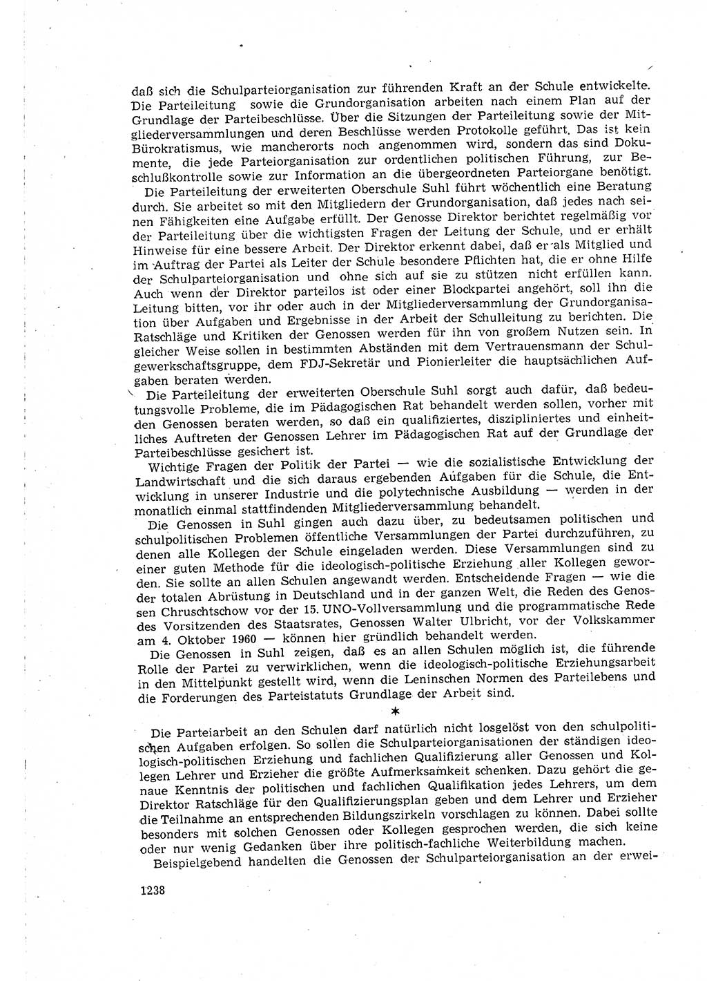 Neuer Weg (NW), Organ des Zentralkomitees (ZK) der SED (Sozialistische Einheitspartei Deutschlands) für Fragen des Parteilebens, 15. Jahrgang [Deutsche Demokratische Republik (DDR)] 1960, Seite 1238 (NW ZK SED DDR 1960, S. 1238)