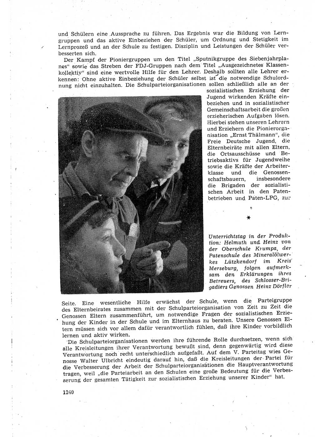 Neuer Weg (NW), Organ des Zentralkomitees (ZK) der SED (Sozialistische Einheitspartei Deutschlands) für Fragen des Parteilebens, 15. Jahrgang [Deutsche Demokratische Republik (DDR)] 1960, Seite 1240 (NW ZK SED DDR 1960, S. 1240)