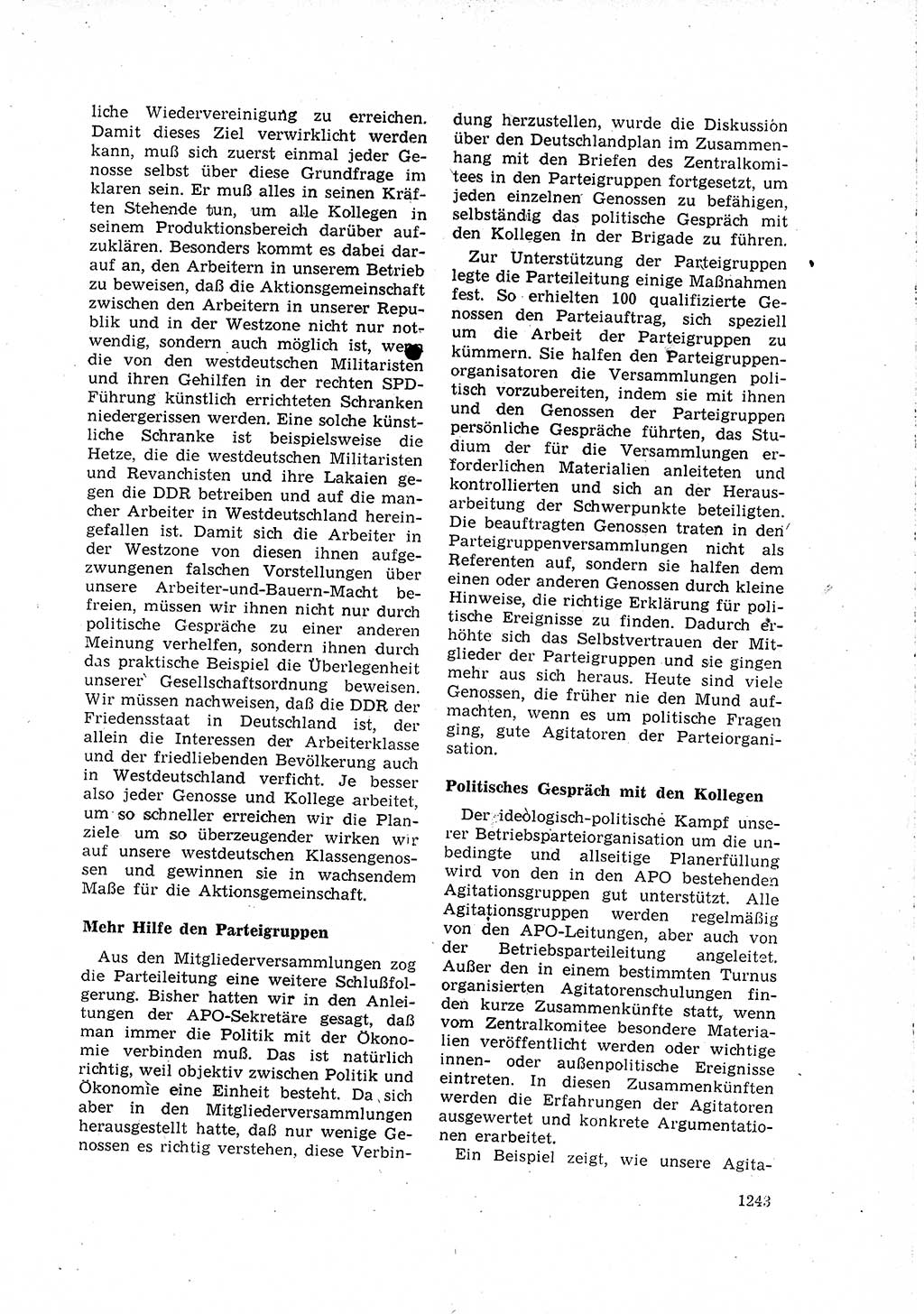 Neuer Weg (NW), Organ des Zentralkomitees (ZK) der SED (Sozialistische Einheitspartei Deutschlands) für Fragen des Parteilebens, 15. Jahrgang [Deutsche Demokratische Republik (DDR)] 1960, Seite 1243 (NW ZK SED DDR 1960, S. 1243)