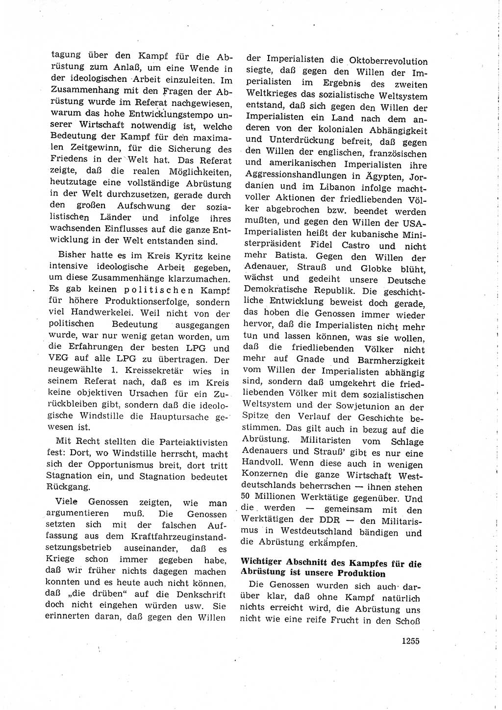 Neuer Weg (NW), Organ des Zentralkomitees (ZK) der SED (Sozialistische Einheitspartei Deutschlands) für Fragen des Parteilebens, 15. Jahrgang [Deutsche Demokratische Republik (DDR)] 1960, Seite 1255 (NW ZK SED DDR 1960, S. 1255)