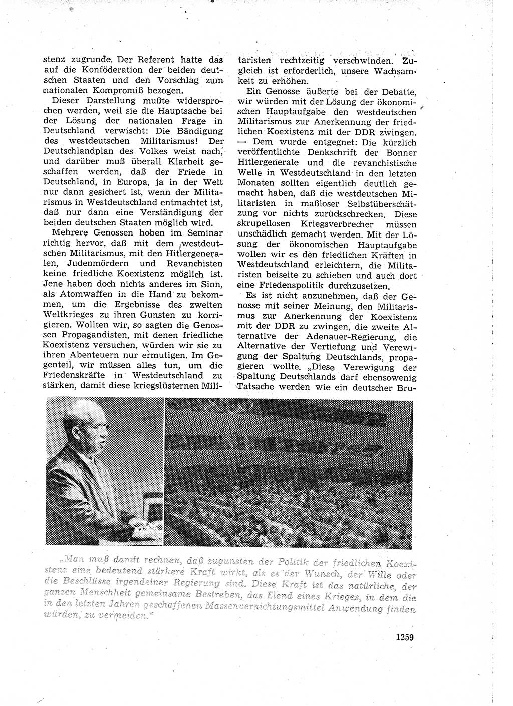 Neuer Weg (NW), Organ des Zentralkomitees (ZK) der SED (Sozialistische Einheitspartei Deutschlands) für Fragen des Parteilebens, 15. Jahrgang [Deutsche Demokratische Republik (DDR)] 1960, Seite 1259 (NW ZK SED DDR 1960, S. 1259)
