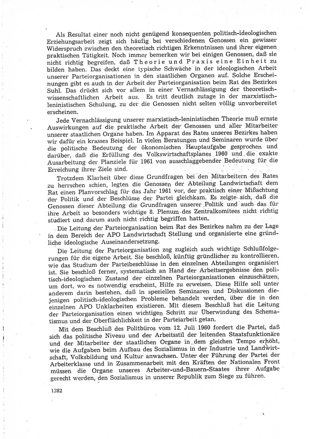 Neuer Weg (NW), Organ des Zentralkomitees (ZK) der SED (Sozialistische Einheitspartei Deutschlands) für Fragen des Parteilebens, 15. Jahrgang [Deutsche Demokratische Republik (DDR)] 1960, Seite 1282 (NW ZK SED DDR 1960, S. 1282)