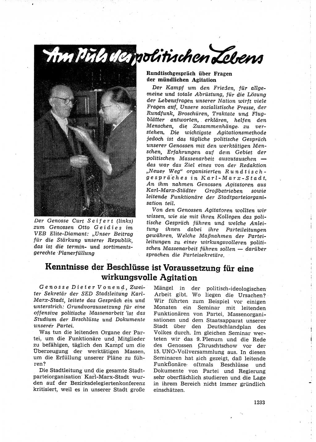 Neuer Weg (NW), Organ des Zentralkomitees (ZK) der SED (Sozialistische Einheitspartei Deutschlands) für Fragen des Parteilebens, 15. Jahrgang [Deutsche Demokratische Republik (DDR)] 1960, Seite 1283 (NW ZK SED DDR 1960, S. 1283)