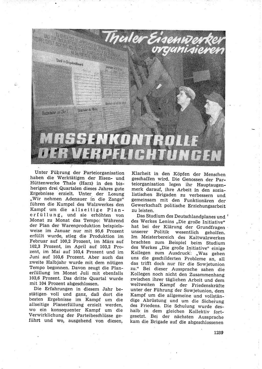Neuer Weg (NW), Organ des Zentralkomitees (ZK) der SED (Sozialistische Einheitspartei Deutschlands) für Fragen des Parteilebens, 15. Jahrgang [Deutsche Demokratische Republik (DDR)] 1960, Seite 1289 (NW ZK SED DDR 1960, S. 1289)