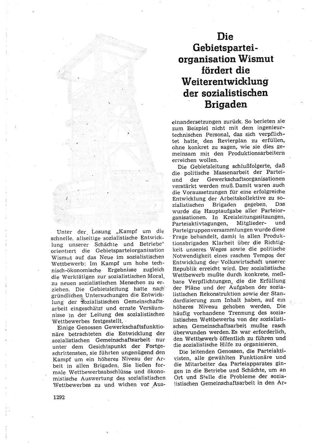 Neuer Weg (NW), Organ des Zentralkomitees (ZK) der SED (Sozialistische Einheitspartei Deutschlands) für Fragen des Parteilebens, 15. Jahrgang [Deutsche Demokratische Republik (DDR)] 1960, Seite 1292 (NW ZK SED DDR 1960, S. 1292)