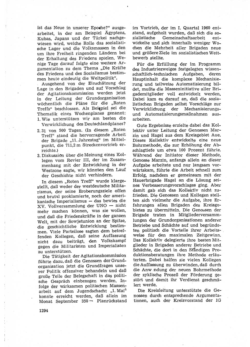 Neuer Weg (NW), Organ des Zentralkomitees (ZK) der SED (Sozialistische Einheitspartei Deutschlands) für Fragen des Parteilebens, 15. Jahrgang [Deutsche Demokratische Republik (DDR)] 1960, Seite 1294 (NW ZK SED DDR 1960, S. 1294)