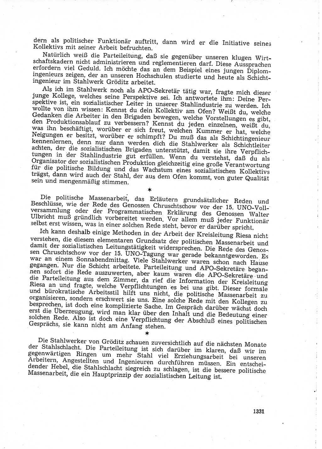 Neuer Weg (NW), Organ des Zentralkomitees (ZK) der SED (Sozialistische Einheitspartei Deutschlands) für Fragen des Parteilebens, 15. Jahrgang [Deutsche Demokratische Republik (DDR)] 1960, Seite 1331 (NW ZK SED DDR 1960, S. 1331)