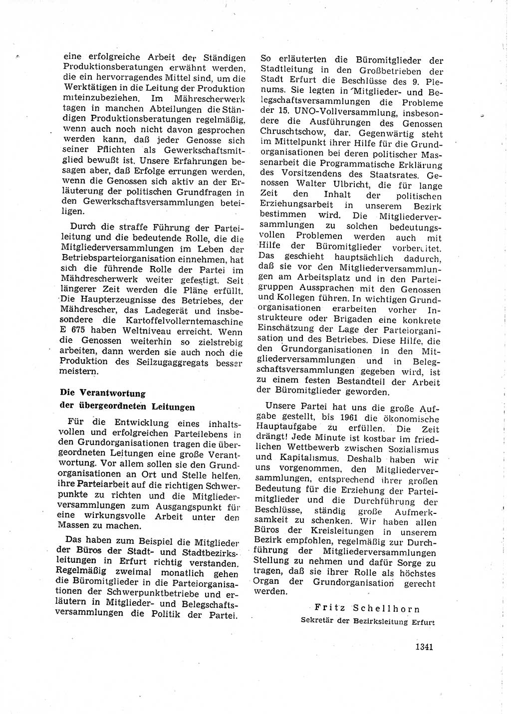 Neuer Weg (NW), Organ des Zentralkomitees (ZK) der SED (Sozialistische Einheitspartei Deutschlands) für Fragen des Parteilebens, 15. Jahrgang [Deutsche Demokratische Republik (DDR)] 1960, Seite 1341 (NW ZK SED DDR 1960, S. 1341)